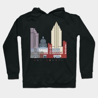 Sacramento skyline poster Hoodie